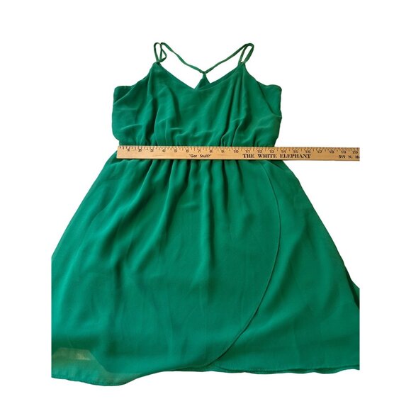 💖A. Byer Green Sleeveless Dress M Polyester - Picture 7 of 8